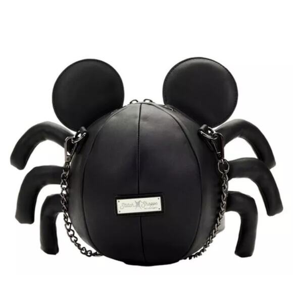 NWT Loungefly Stitch Shoppe Mickey Mouse Glow Spider Crossbody Bag - Picture 7 of 7